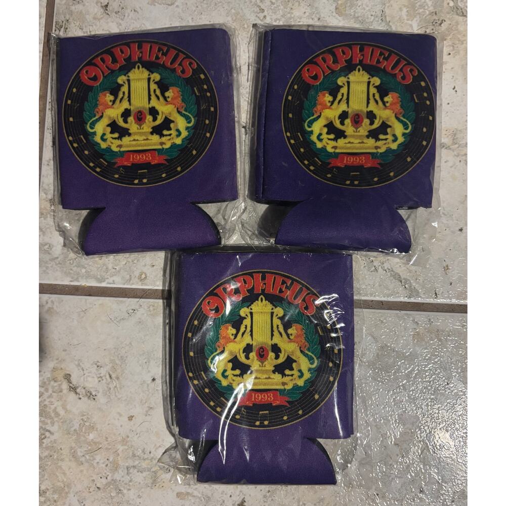 Krewe of Orpheus 1993 Vintage Koozies Beer Drinks New in Sealed Pkg 3 lot